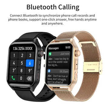LIGE 2022 AMOLED Bluetooth Çağrı akıllı saat Ses Kontrolü Kan Basıncı Kan Oksijen IP68 Su Geçirmez Özel Arama NFC Smartwatch Görüntü 2