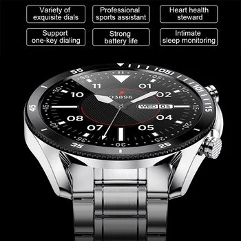 LIGE Moda akıllı saat Erkekler İçin Tam Dokunmatik Ekran Bluetooth Arama Saatler Spor Spor Su Geçirmez Smartwatch Reloj Hombre Görüntü 2