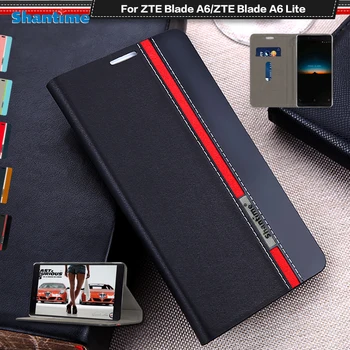 Lüks PU Deri Kılıf ZTE Blade A6 Flip Case ZTE Blade A6 Lite telefon kılıfı Yumuşak TPU Silikon arka kapak