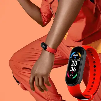 M6 akıllı saat Bilezik Kalp Hızı Kan Basıncı Monitörü Spor İzci Sağlık Monitör Spor Bilezik Bluetooth Adım Kilometre Görüntü 2