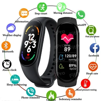 M7 akıllı saat Erkekler Spor İzci Saatler Kalp Hızı Sağlık Monitör M7 Akıllı Bant Kadın Spor Bilezik Cep Telefonu için
