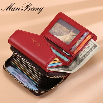 ManBang Kadın Cüzdan kart tutucu Kredi kart tutucu Kadın Fermuarlı Cebi Kart Durumda Fermuarlı bozuk para cüzdanı