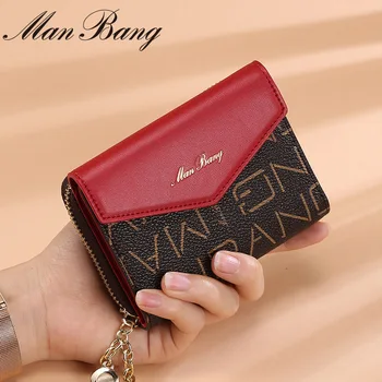 ManBang Kadın Cüzdan kart tutucu Kredi kart tutucu Kadın Fermuarlı Cebi Kart Durumda Fermuarlı bozuk para cüzdanı Görüntü 2