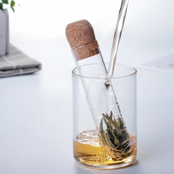 Mantar Cam Şişe Şeffaf çay süzgeci Mini Boş Şişe Çay Demlik Tüp Bira test tüpü Ev Partisi Ofis için
