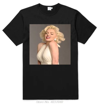 Marilyn Monroe T Gömlek; Marilyn Monroe T - Shirt Erkekler Tees Marka Giyim Komik Pamuk Baskı Tees Harajuku Boy