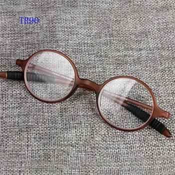Marka Tasarım TR90 Retro Yuvarlak Çerçeveleri okuma gözlüğü Erkek Kadın Retro Tarzı Reçine Optik Gözlük Unisex Gözlük + 100~ + 400