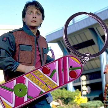 Marty McFly Hoverboard Anahtarlık Geleceğe Dönüş PEMBE Anahtarlık Zaman Seyahat Bilimkurgu Film Hayranları Aksesuarları Görüntü 2