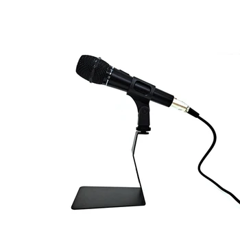 Masa Mikrofon Tutucu Darbeye Dayanıklı L Şekilli Mikrofon Standı Montaj Kaymaz Mikrofon Braketi Raf Canlı Akış İçin Görüntü 2