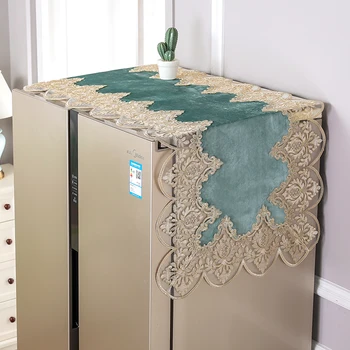 Masa Örtüsü Buzdolabı Kapağı Avrupa Lüks İşlemeli Masa Örtüsü tozluk Koruyucu Mikrodalga Fırın Çamaşır Makinesi Havlu