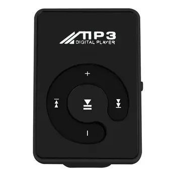 Mini Ayna Klip USB Mp3 Müzik Çalar Öğrenci Spor Koşu Müzik Walkman Ultra İnce TF Kart Hoparlör Fonksiyonu MP3 oyuncu Görüntü 2