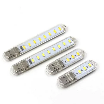 Mini Usb LED el feneri 3LED 8LED çalışma ışığı taşınabilir LED el feneri lambası beyaz sıcak beyaz okuma lambası USB şarj bilgisayar ışığı