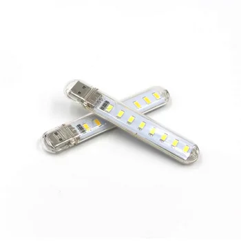 Mini Usb LED el feneri 3LED 8LED çalışma ışığı taşınabilir LED el feneri lambası beyaz sıcak beyaz okuma lambası USB şarj bilgisayar ışığı Görüntü 2