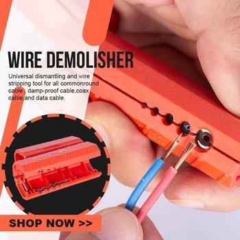Mintiml Tel Stripper Demolisher Taşınabilir Mini Crimper Pense Sıkma Aracı Kablo Sıyırma Tel Kesici Kesim Hattı Cep Multito Görüntü 2