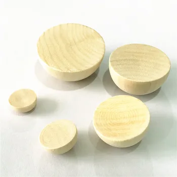 Missxiang dıy Yarım Küre Doğal ahşap boncuklar Topu Etiket / Yama Cabochon Hiçbir Delik 50mm Ahşap boncuk takı yapımı için