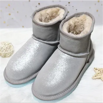 Moda ayakkabılar Kadın 2022 Kadın Botları Toptan Perakende Klasik İnek Derisi Hakiki Deri Kar Botları Kadınlar İçin sıcak ayakkabı