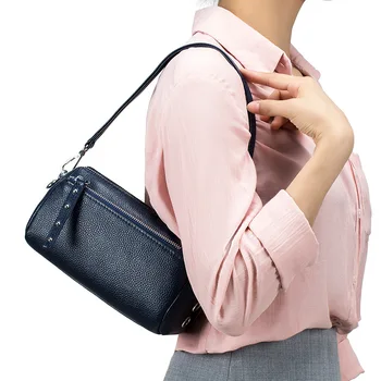Moda Hakiki Deri Çanta Kadın Gerçek İnek Deri Altında Kol omuz çantaları Yüksek Kaliteli çapraz vücut kadın çantası Çantalar Kadınlar için