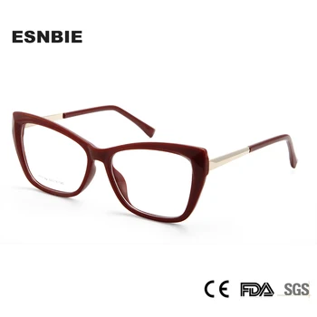 Moda Kedi Gözü Tr90 Plastik Titanyum Gözlük Çerçevesi Kadınlar İçin Bahar Menteşe Kadın Çerçeve Gözlük Optik Bayanlar Oculos De Sol