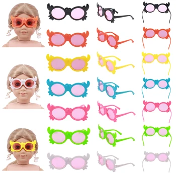 Moda Serin Minyatür Gözlük 18 İnç Amerikan ve 43 Cm Bebek Yeni Doğan Bebek Kız Oyuncak Rusya