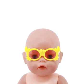 Moda Serin Minyatür Gözlük 18 İnç Amerikan ve 43 Cm Bebek Yeni Doğan Bebek Kız Oyuncak Rusya Görüntü 2