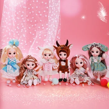 Moda Sevimli 17cm Bebek Aksesuarları Kız Prenses Elbise Oyunu Mini Oyun Evi Oyuncak Güzel Bebek Aksesuarları Giysi