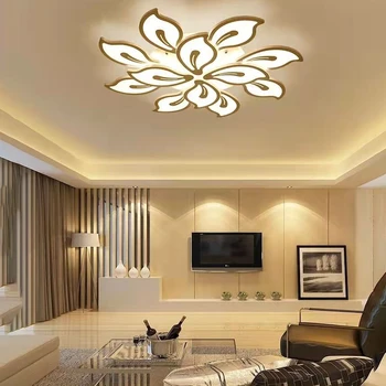 Modern çiçek şeklinde oturma odası LED tavan avize yatak odası tavan lambası yemek odası avize otel çalışma iç aydınlatma Görüntü 2