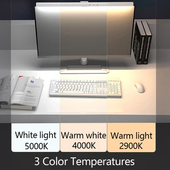 Monitör lambası kademesiz karartma göz bakımı Led pc monitörü ekran asılı ışık Led USB masa lambası ofis yatak odası Görüntü 2