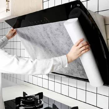 Mutfak yağı filtre Kağıdı Güvenli Çıkarıcı fan sayfası Sıcaklığa dayanıklı Gres dokunmamış Kaput Filtreleri Kaplama Pedi Görüntü 2