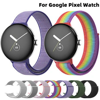 Naylon Kayış Google Pixel için İzle Spor Bandı Piksel İzle Smartwatch Bileklik Bilezik Yedek Watchband Aksesuarları