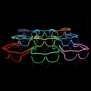 Neon Gözlük Aydınlık Gözlük LED Parti Hediyeler Müzik Gece Atmosfer Malzemeleri Aydınlatma Glow Güneş Gözlüğü Parti Dekor Led Gözlük