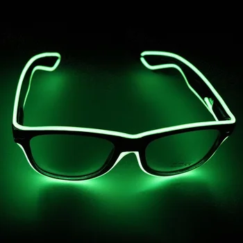 Neon Gözlük Aydınlık Gözlük LED Parti Hediyeler Müzik Gece Atmosfer Malzemeleri Aydınlatma Glow Güneş Gözlüğü Parti Dekor Led Gözlük Görüntü 2