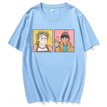 Nick Ve Charlie Anime Grafik T Shirt Heartstopper Drama TV Serisi Klasik Tişörtleri Casual Manga Giysileri Büyük Boy Streetwear Görüntü 2