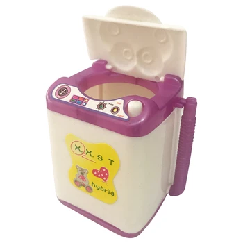 NK Bebek Aksesuarları teşhir mobilyası Çamaşır Makinesi su sebili İçin barbie bebek Evi Canavar Yüksek bebek En İyi Hediye Görüntü 2