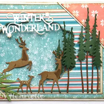 Noel Elk Ağacı Metal Kesme Ölür DIY Karalama Defteri Albümü Kağıt Kartı Dekorasyon El Sanatları Kabartma 2021 Yeni Kalıplar Görüntü 2