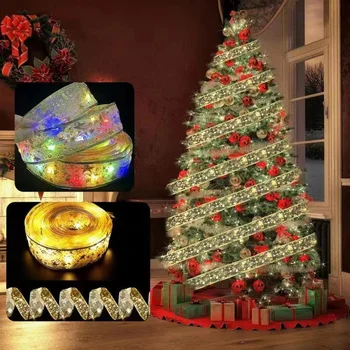 Noel şerit peri ışık dize garland ışıkları noel ağacı süsleme tatil aydınlatma Navidad dekor düğün dekor ışık