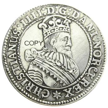 Norveç 1628 1 Speciedaler-Christian IV Gümüş Kaplama Kopya Paraları