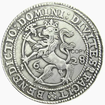 Norveç 1628 1 Speciedaler-Christian IV Gümüş Kaplama Kopya Paraları Görüntü 2