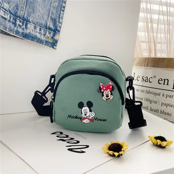 Orijinal Disney kadın Çanta Anime Mickey Mouse Tuval omuz çantaları Sevimli Satchel Minnie askılı çanta Kız Hediye el çantaları