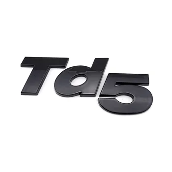 Orijinal Kalite Parlak Siyah 3D Yazı Logosu Td5 Rozetleri Defender için araç amblemi Görüntü 2