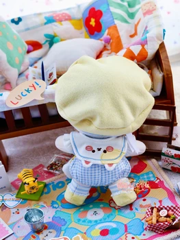 Oyuncak bebek giysileri için 15cm / 20cm Idol Bebek Aksesuarları Peluş Bebek Giyim Sevimli Tavuk Takım doldurulmuş oyuncak Bebek Kıyafet El Yapımı Görüntü 2