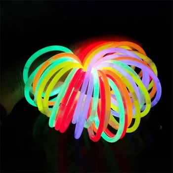 Parti Floresan hafif parlamalı sopa Bilezik Kolye Neon Düğün Parti İçin parlak çubuk kolye s Renkli parlak çubuk kolye