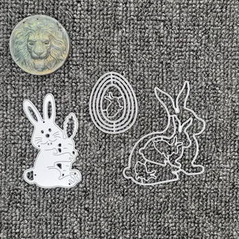 Paskalya tavşanı Metal Kesme Bıçağı Die Karalama Defteri Kabartma Manuel Kesme Die Albümü Kart Kapak Malzeme DIY El Yapımı