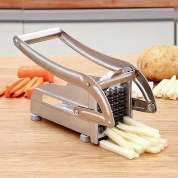 Paslanmaz Çelik Manuel patates doğrayıcı Parçalayıcı Patates Kızartması Dilimleme Patates Cipsi Makinesi Et Kıyıcı Kesme Makinası mutfak gereçleri Görüntü 2