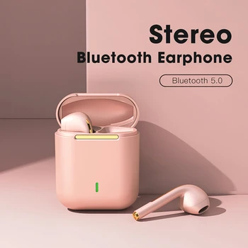 Pembe J18 TWS Bluetooth kulaklık Gerçek Kablosuz Kulaklık Oyun Kulaklık HİFİ stereo kulaklıklar Su Geçirmez İphone Xiaomi Huawei İçin