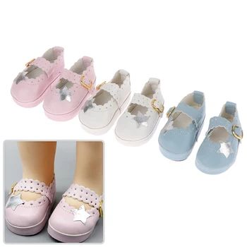 PU deri ayakkabı Takım Elbise 16 İnç oyuncak bebek giysileri Oyuncak Bebek Ayakkabıları El Yapımı Pentagram Oyuncak Ayakkabı Bebek Hediye Bebek Aksesuarları