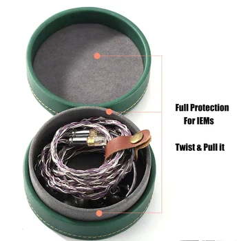 PU Deri kulaklık kutusu IEMs Taşınabilir HiFi Kulaklık Kablosu Sert Çanta Premium KXXS Moondrop SE846 SE535 Aksesuarları Çantası Görüntü 2