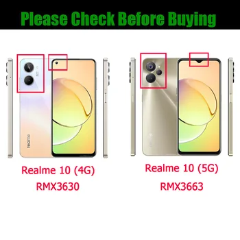 Realme için 10 Pro Artı 5G 4G Premium Flip Case deri cüzdan Kapak OPPO Realme için X3 SuperZoom Kılıfı RealMi C33 C30 C35 X 3 C Funda Görüntü 2