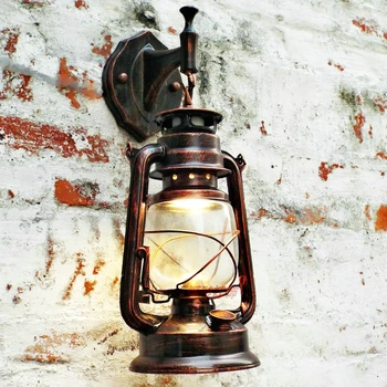 Retro Duvar Lambası Avrupa Vintage Tarzı gazyağı lambası yanında bar için ışık kahve dükkanı Led ışıkları