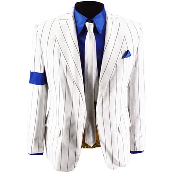 Retro MJ Michael Jackson Pürüzsüz Ceza Vokal Konser Geçmişi Şerit Kıyafet Takım Elbise