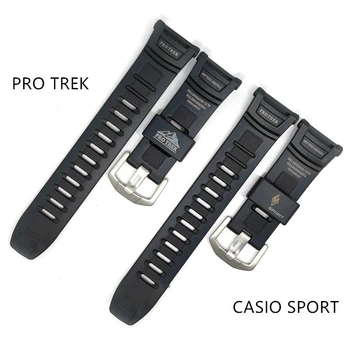Reçine lastik saat kayışı Casio G-Shock PRG-130 PRW1500 PRW-1500 PRG130 PRG-130Y Değiştirin Bant Erkekler Spor Watchband Aksesuarları Görüntü 2