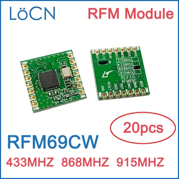 RFM69CW 20dBM 433 MHZ 868 MHZ 915 MHZ RFM69 RFM69C RF Kablosuz alıcı modülü radyo 20 ADET